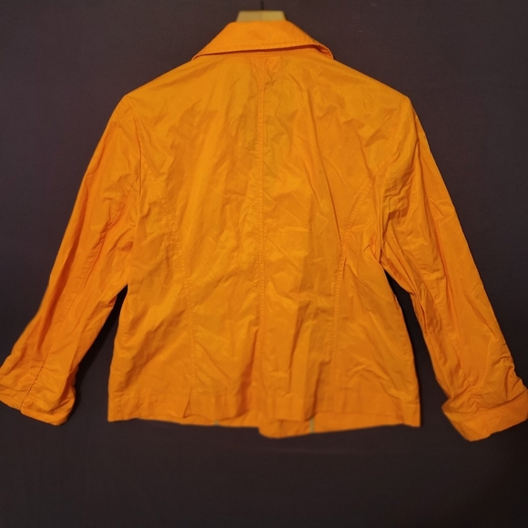 Chico's Vibrant Orange Blazer Size 2 - Picture 5 of 5
